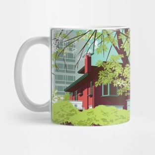 Red House in Lush Green Mug